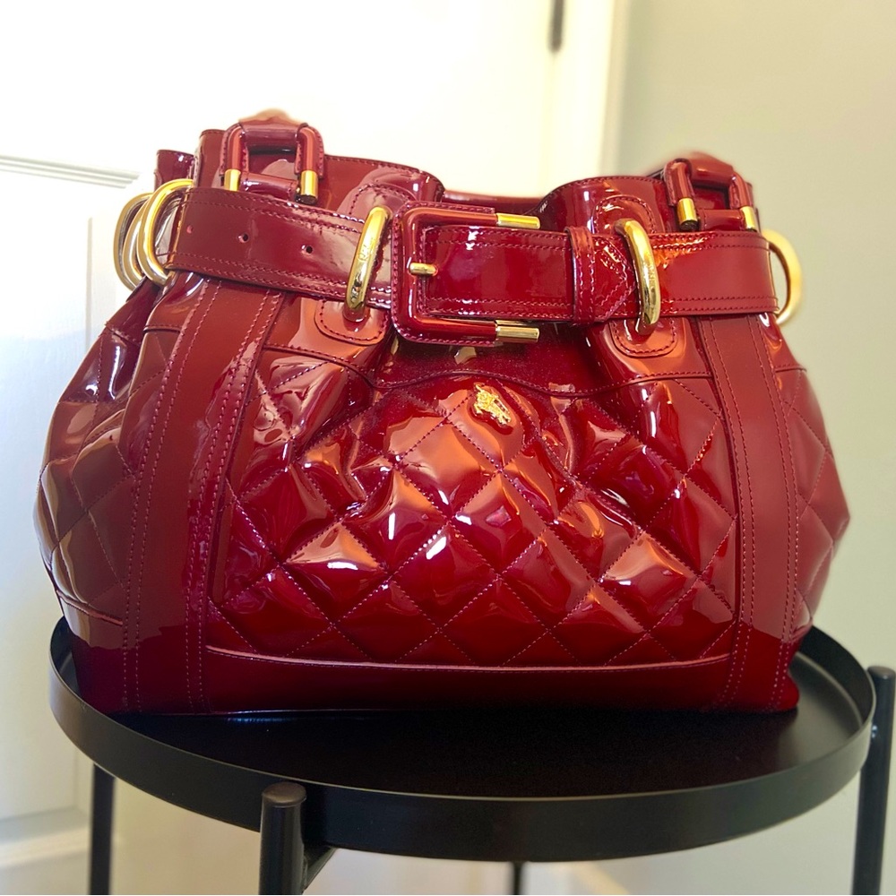Burberry Beaton Bag Red with original bag & tag